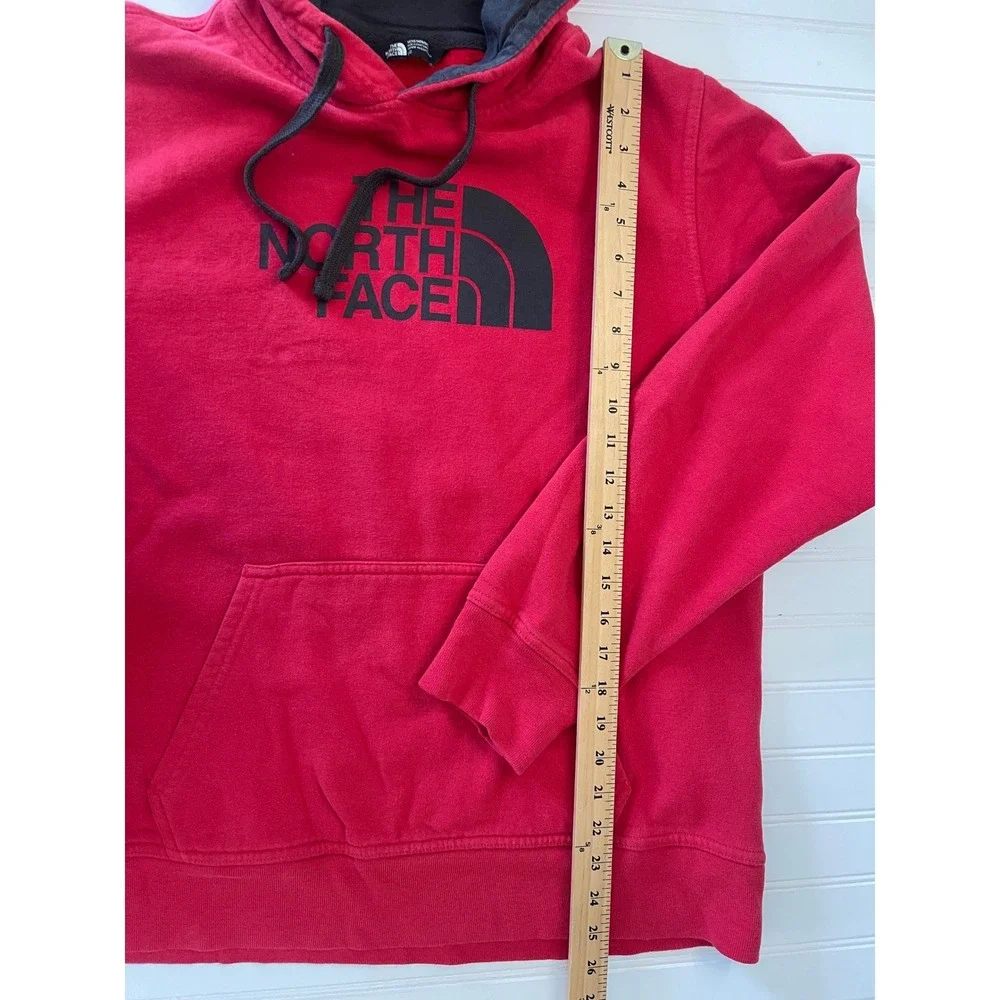 The North Face Mens Half Dome Pullover Hoodie Red Large Logo Sweatshirt L‎